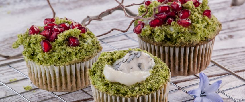 Zielone muffiny z serem Lazur