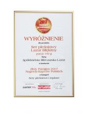 Wyróżnienie w konkursie "Złoty Paragon 2017"